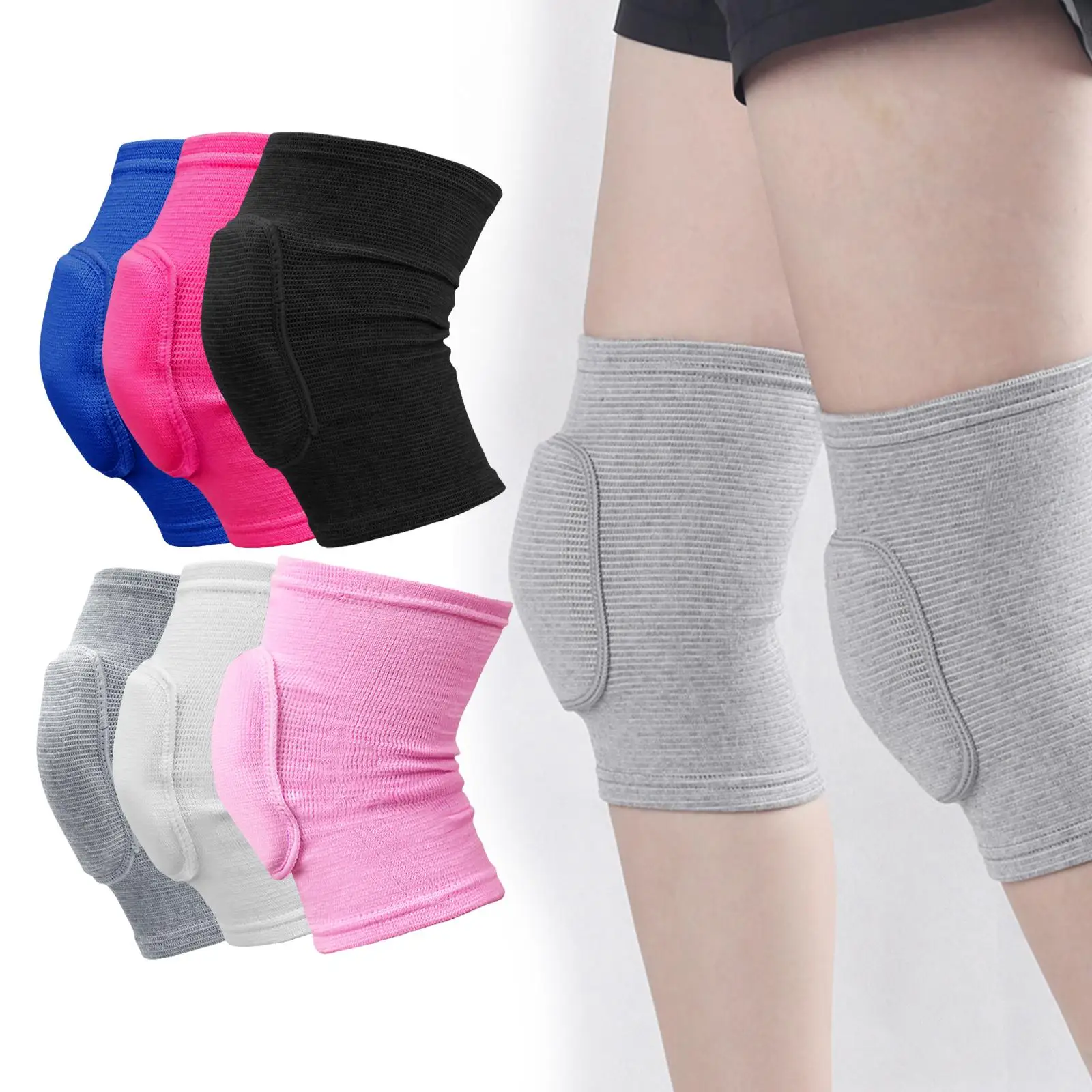 Sports Compression Knee Pads Elastic Knee Protector Thickened Sponge Knees Brace Support For Dancing Workout Training 2PCS knee pad knee support knee brace knee wraps