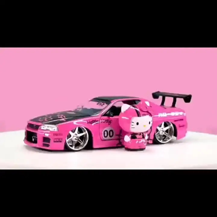 ハローキティカーモデルおもちゃ,アニメフィギュア,サンリオkt猫