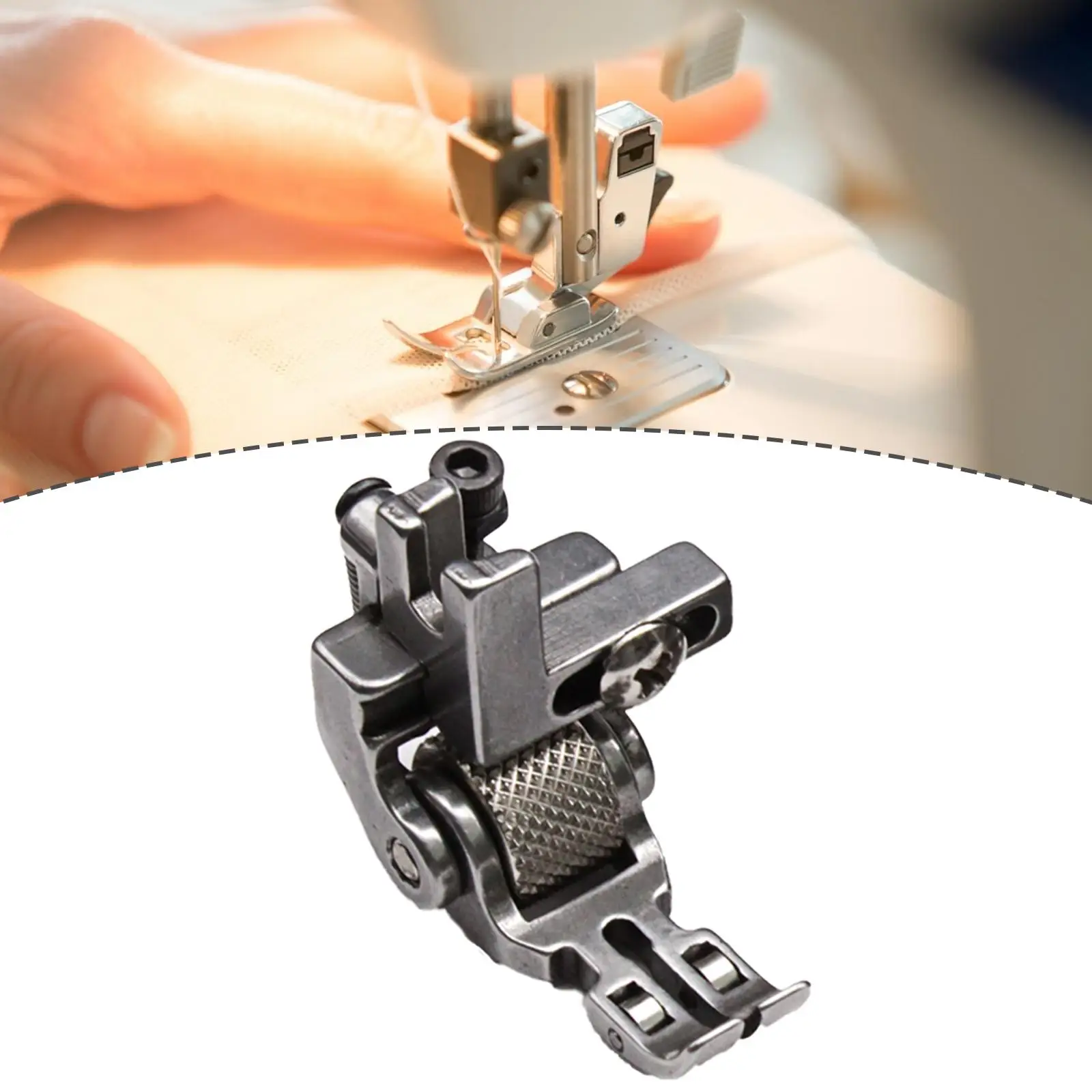 Industrial Sewing Machine Feet Steel Roller Presser Foot Flat Bed Sewing Machine Part for Thick Fabric