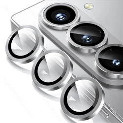 Premium Metal Ring Camera Protector with 9D Tempered Glass Lens Cap for Galaxy Z Fold 8 Ultra (Sliver - 03)