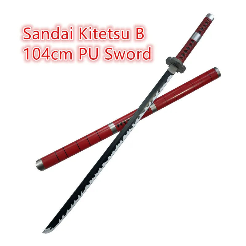 104Cm Spada Cosplay 1:1 Spada Zoro Sandaioni Kitetsu Spada Arma Katana Sicurezza Pu Ninja Coltello Spada Samurai Giocattolo