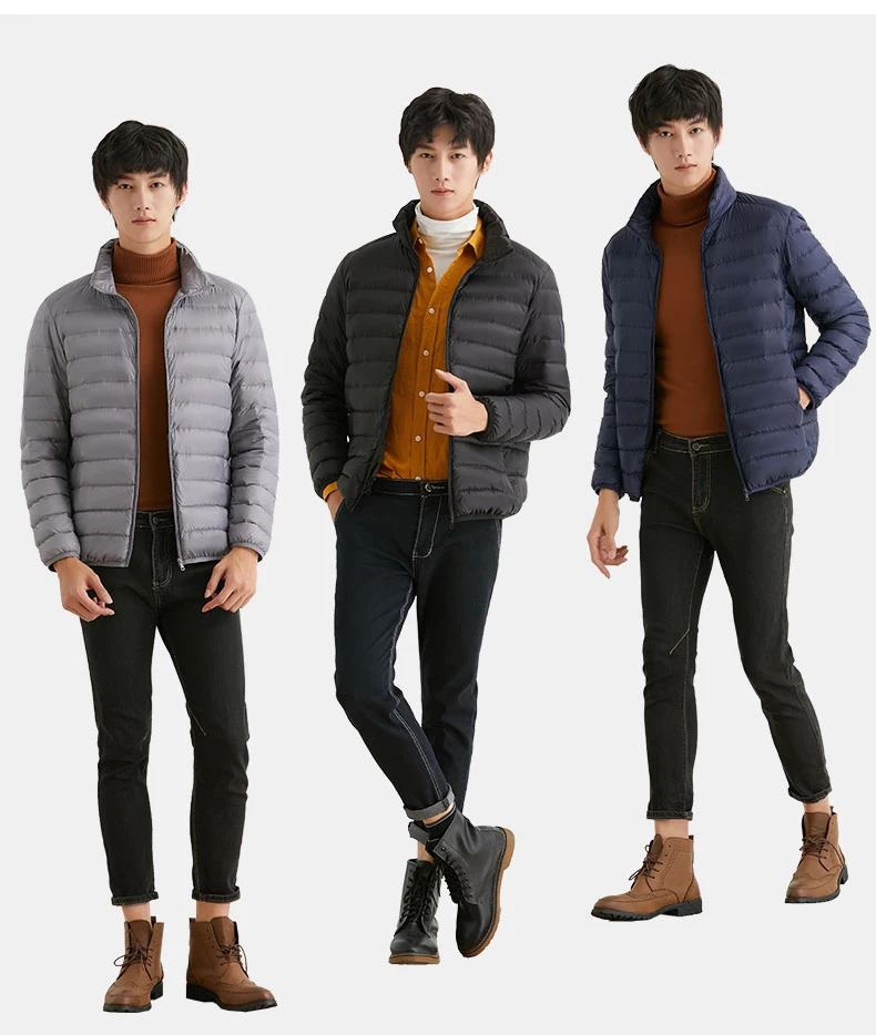 Man 90% White Duck Down Hooded Jackets Winter Autumn Coat Men Ultra Light Down Jacket Warm Outwear Parkas Man Outdoors Parkas