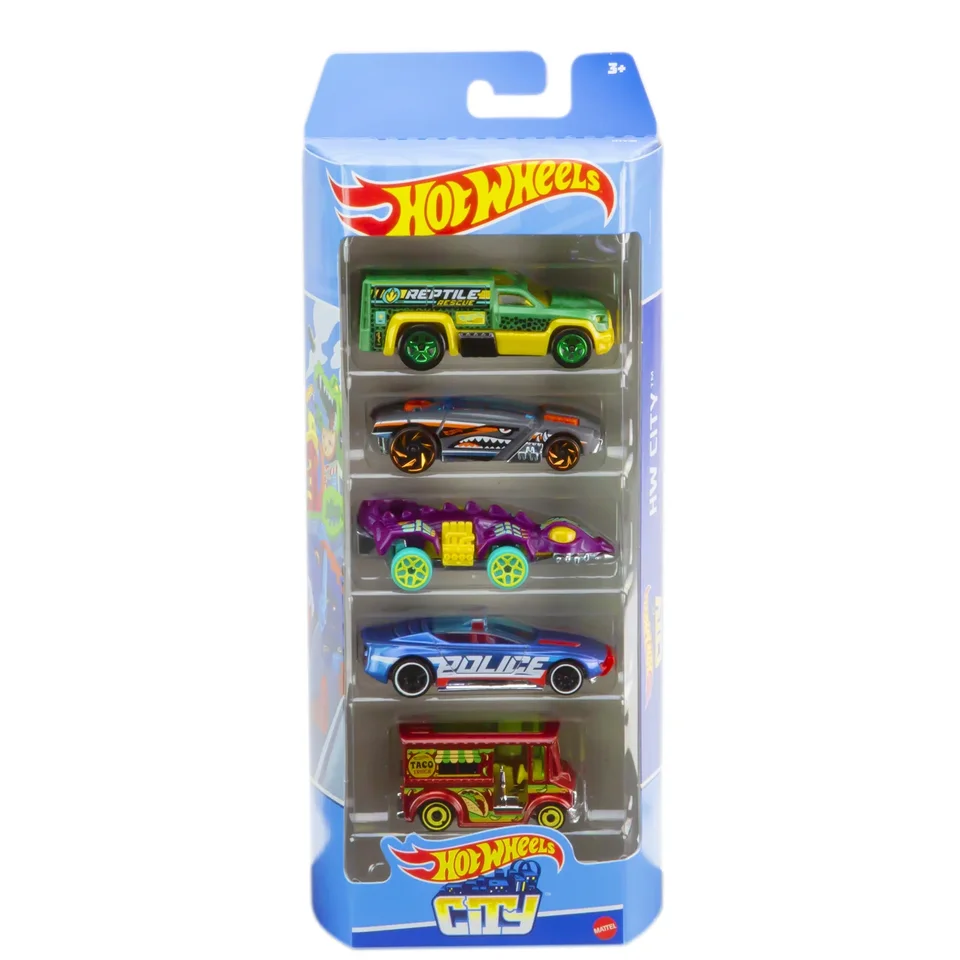 Original Hot Wheels 5 Car Pack Toys Boys 1/64 Diecast Retro Racers