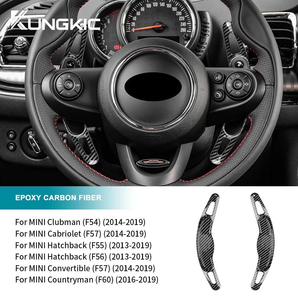 

TOP ABS Car Steering Wheel Paddle Shifter Cover Trim Accessories for BMW MINI Cooper S Countryman F54 F55 F56 F57 F60 Cabriolet