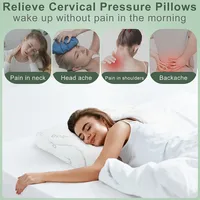Oreiller en mousse à mémoire de forme en bambou avec housse amovible avec fermeture éclair, oreiller cervical en bambou pour dormir, conception ergonomique JAF022 4