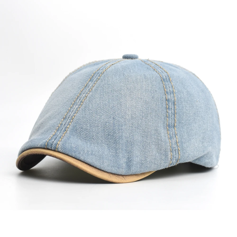 Casual Hat casual hat beret hat newsboy cap newsboy hat woolen beret Denim Beret Hat Washed Vintage Peaked Cap Adjustable Cotton Newsboy Cap Casual Hats Flat