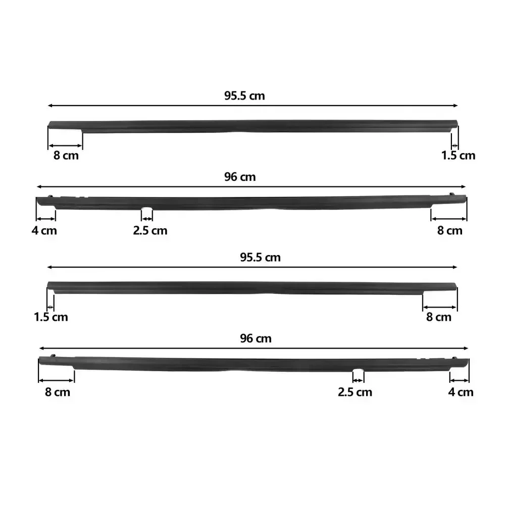 4Pcs Window Weatherstrip Front Rear Rubber Trim Seal Belt Sealing Strips For Toyota Corolla 2008-2013 car window weatherstrips
