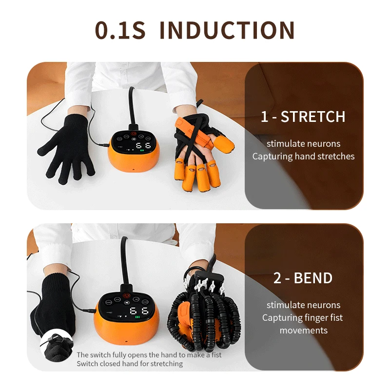 AiQUE Truly Effective Recharge Rehabilitation Hand Robot Glove Finger Exerciser Stroke Hemiplegia Function Recovery Certified