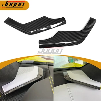 For Corvette C8 Coupe Convertible Z06 Z51 Stingray 2020-2025 Carbon Fiber Console Dashboard Side Speaker Horn Decoration Cover 1