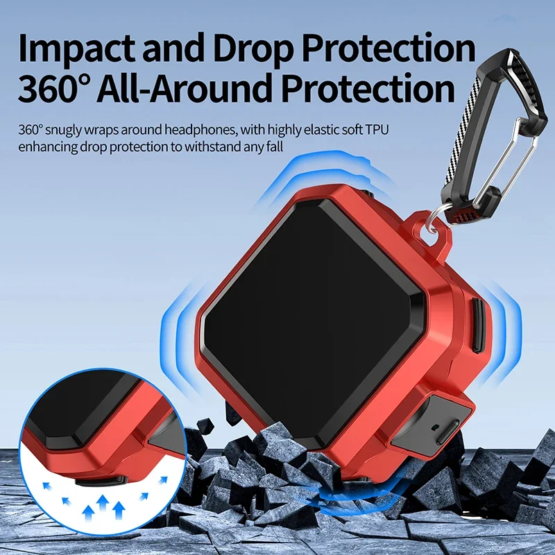 Shockproof Safety Lock Earphone Case - Full Cover Protection Coque s