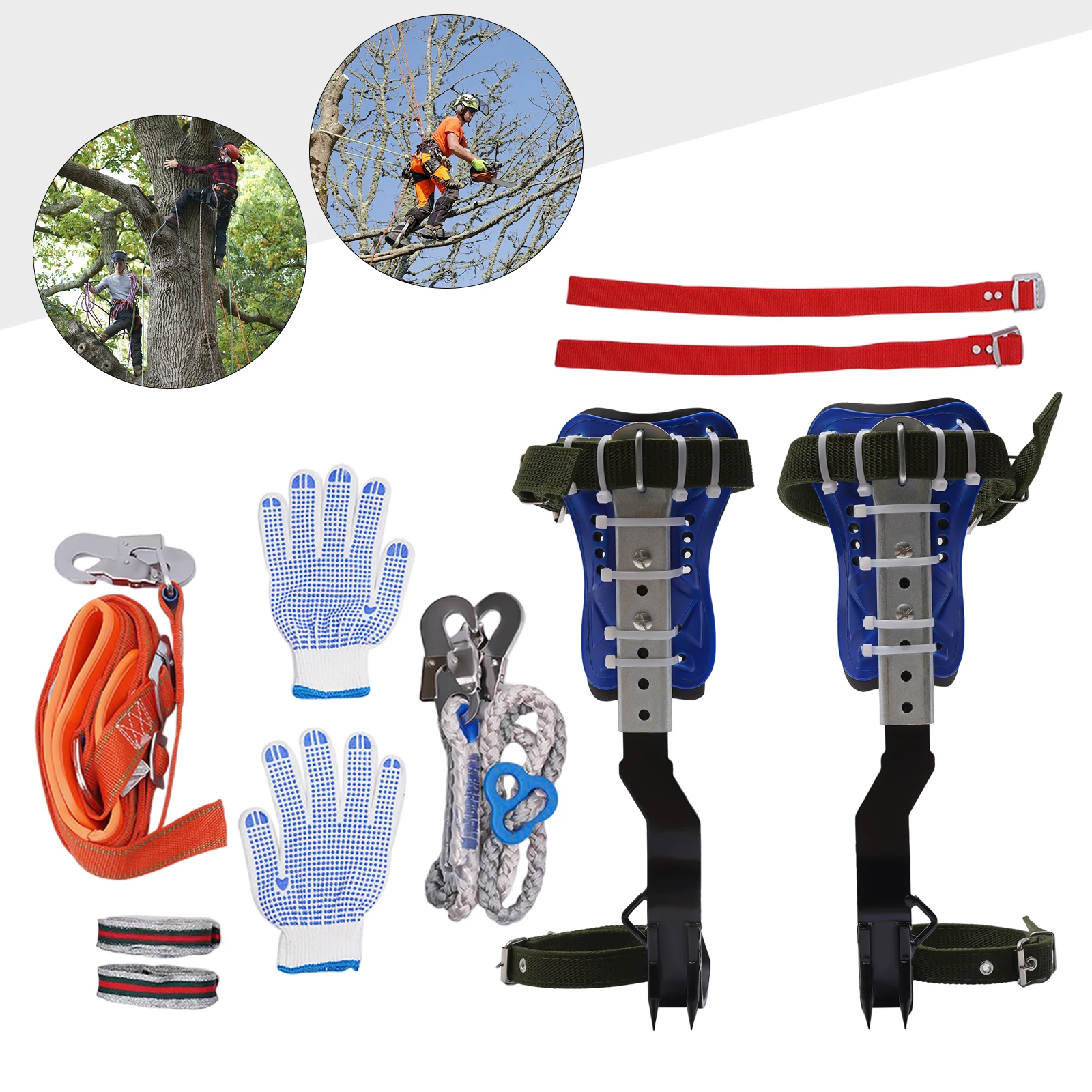 ClimbingSpikeAdjustableTreeClimbingGearwithExtraMulti