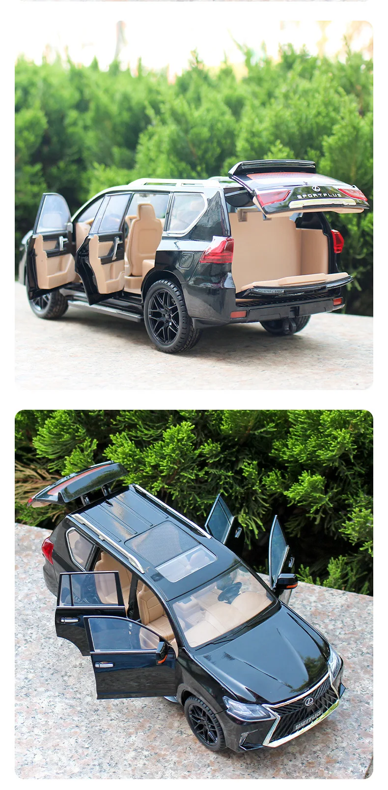 High Simitation 1:18 Lexus Lx570 Off-Road Suv Alloy Car Model Diecast Pull Back Car Red &Amp; Silver Color