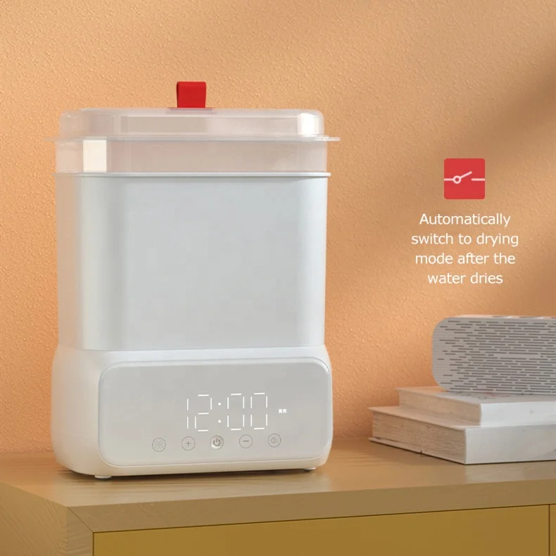 Big volume portable double warmer steam multifunction baby feeding bottle dryer steaming sterilizer