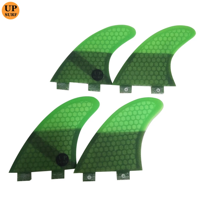 Surfboard Fin UK2.1 Quad Fins UPSURF FCS Fins Honeycomb Surfboard 4 Colors Surf Stabilizer