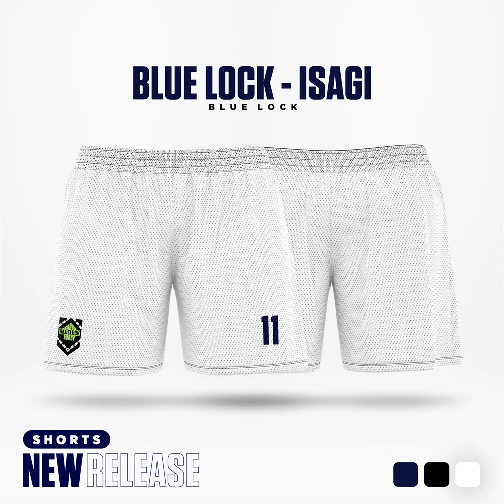 Blue Lock Men Shorts White Cartoon Anime Jersey Women Shorts Summer Casual New Fashion Sport Pants Children Bottom Dust Proof
