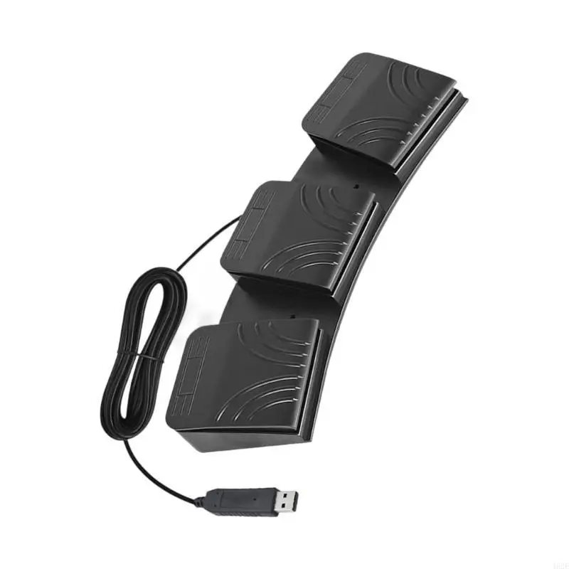 게임 산업 기계 및 사무 자동화용 462E 3 페달 USB 컨트롤러