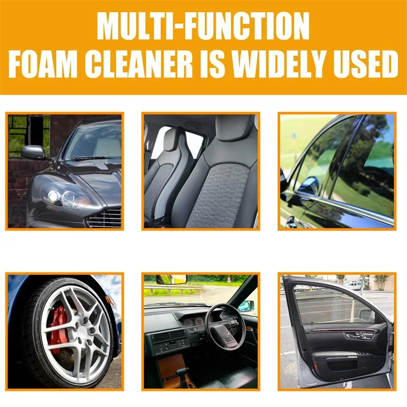 Multifunctional Leather Seat Foam Cleaner Car Interior Stain Remover Spray Foam Maintenance Car Wash Cleaner Car Cleaner Car Cleaner Spray Interior Cleaner Foam Cleaner Spray
