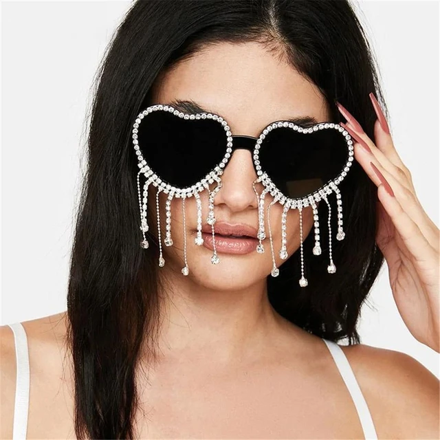 Rimless Rhinestones Sunglasses  Y2k Rimless Stones Sunglasses - Y2k  Sunglasses Women - Aliexpress