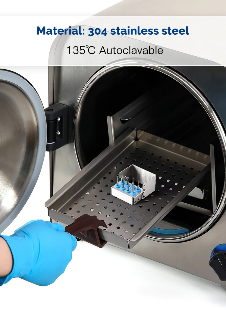 AZDENT Dental-Bohrerhalter, Sterilisator, 8/30 Löcher für FG/CA-Bohrer, Block-Organizer, Autoklav-Sterilisator, Box aus Edelstahl – Detail 12