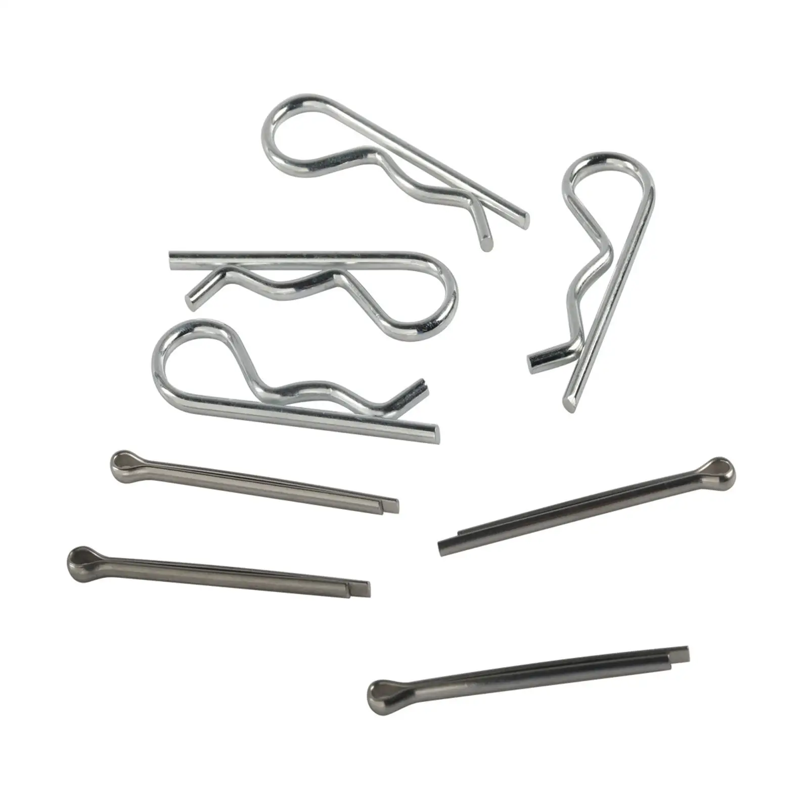 

250x Cotter Pin Spring Fastener Kit Fixings Durable Steel Clips Hitch Pins Clips Locking Set for Mower Tractors Truck Carts