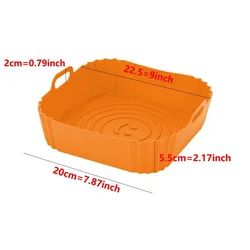Premium Non - Stick Silicone Baking Pan - Reusable Food - Grade Square Oven Tray Mat (Brown)