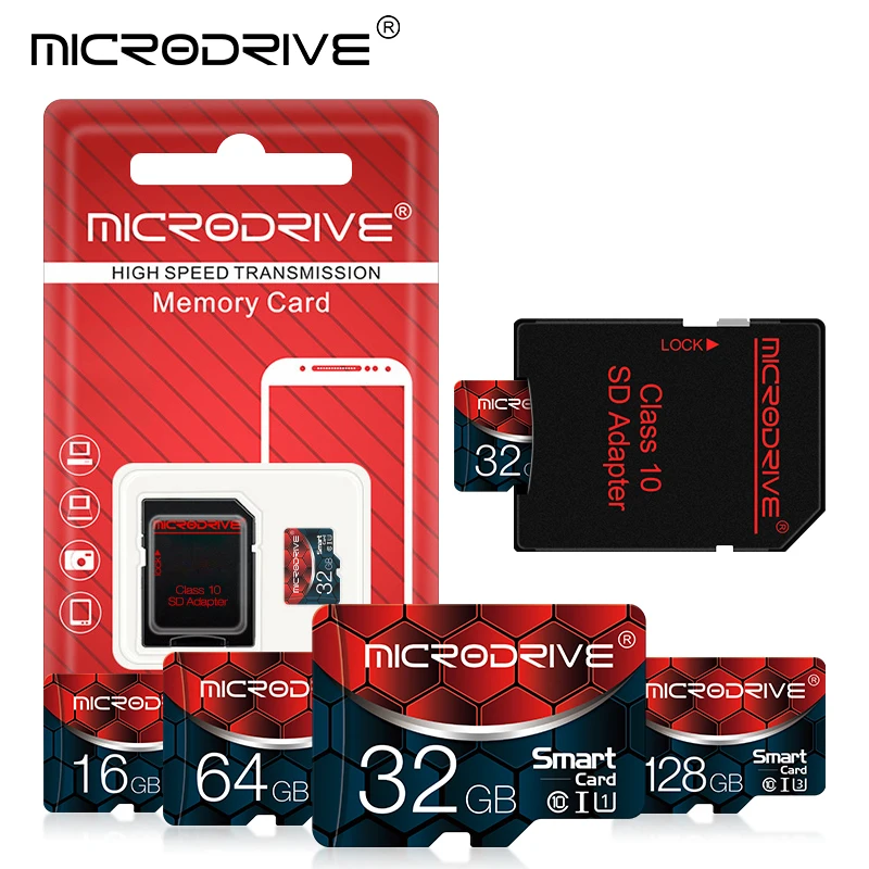 클래스 10 마이크로 TF SD 카드 128/64GB 플래시 메모리 카드 32GB 16GB 8GB 4GB 256GB cartao de memoria 미니 펜 드라이브 카드