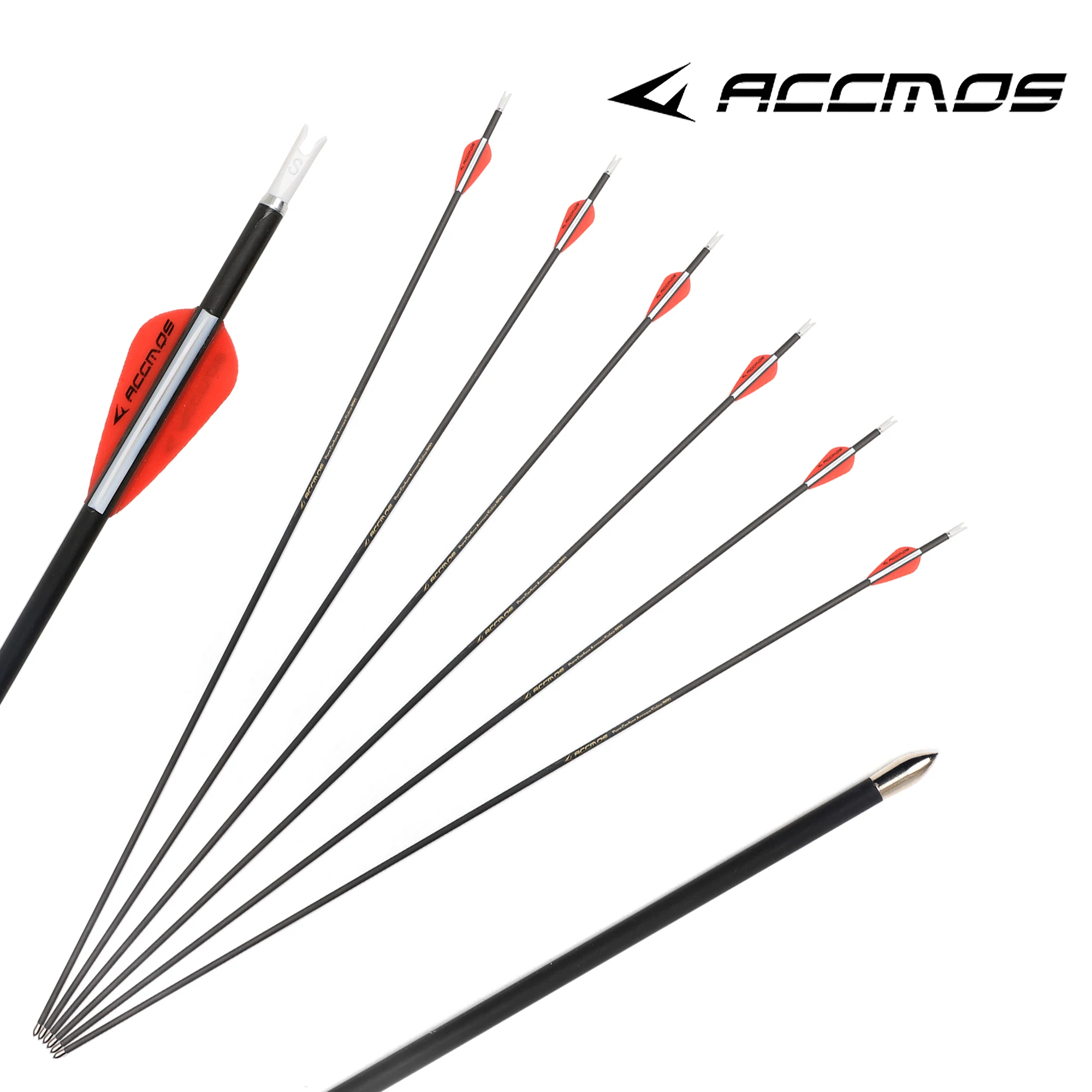 12pc New Pure Carbon Arrow Spine 500 600 700 800 900 1000 1100 1300