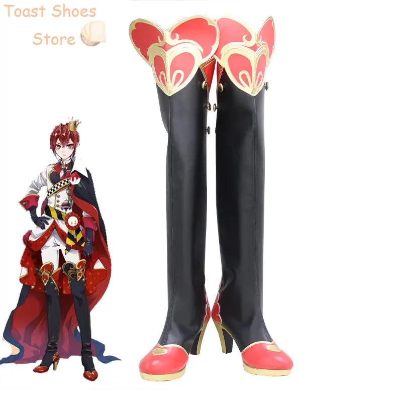 

Riddle Cosplay Shoes Game Twisted Wonderland High Heel PU Leather Shoes Costume Prop Halloween Carnival Boots Cosplay Props