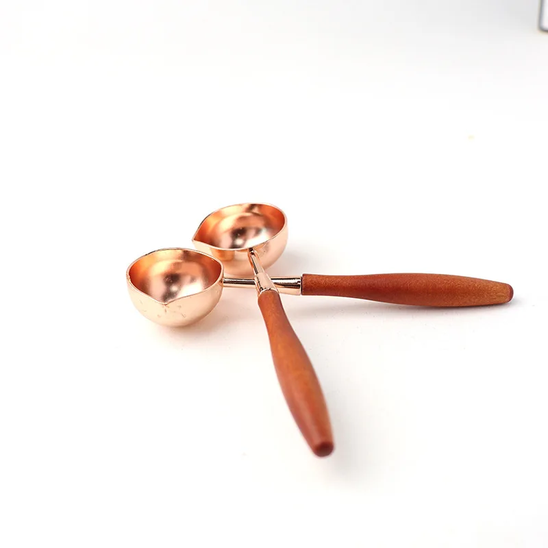 Retro Fire Paint Wax Spoon Tool Wooden Handle