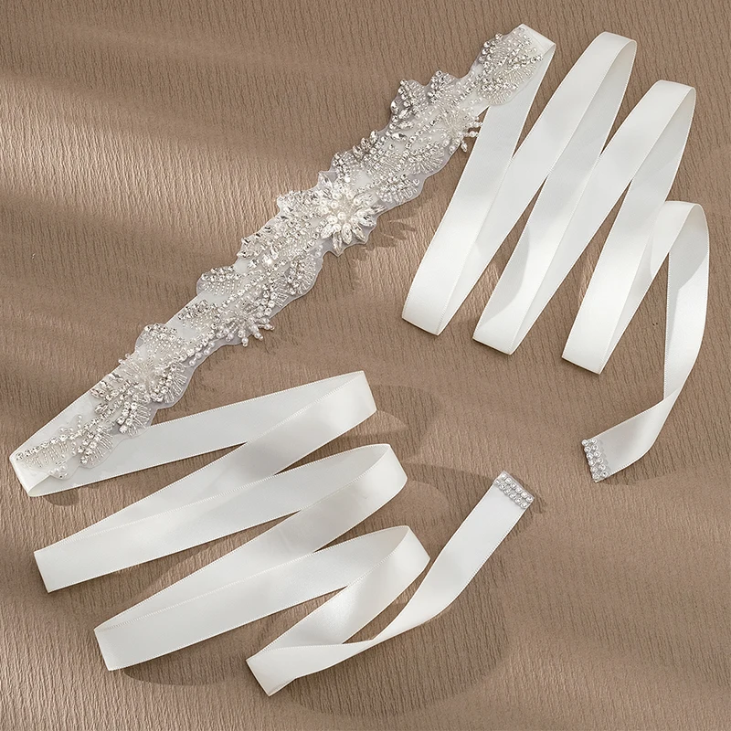 Fashion Rhinestone Trim Belt Women's Jewelry Accessories Princess Party Trendy Pearl Handmade Diamond Wedding Dress Belt bridal waistband bridal dress decoration