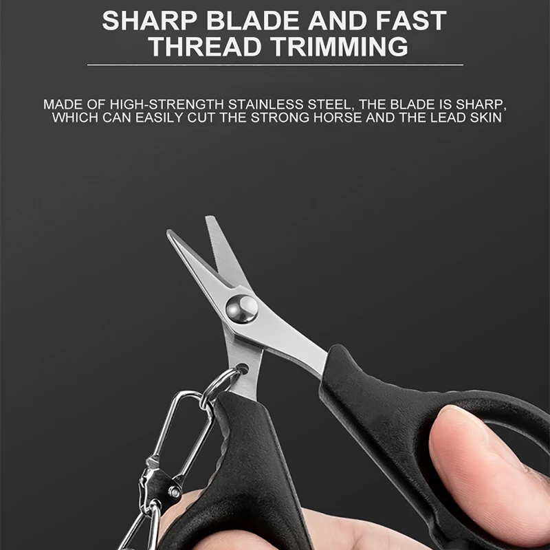 Fly Fishing Scissors for Braided Line Fishing Line Cutter Carp Fishing  Serrated Shears with Retractor or Split Ring Function