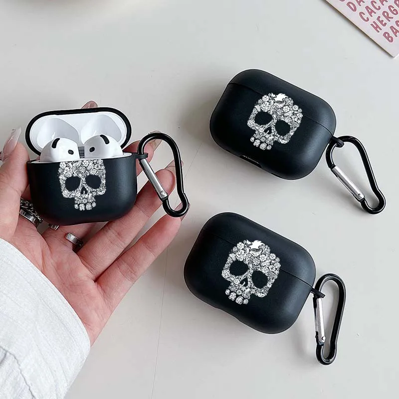 Flower Skull Pattern Anti Fall Earphone Cover Case