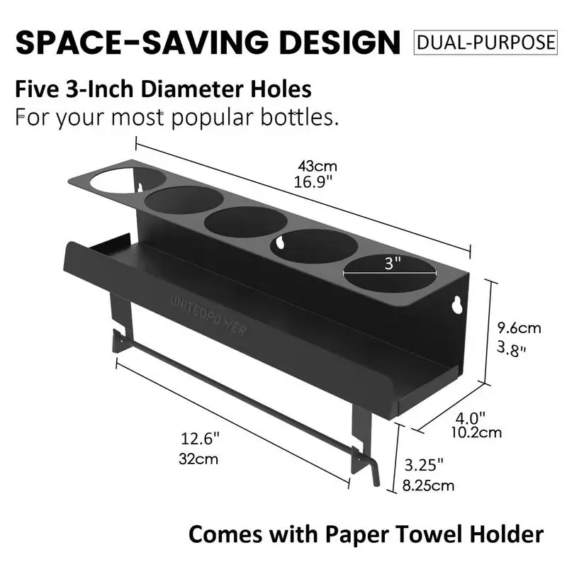 5 Bottle Spray Can Spray Bottle Holder Paint Storage Rack WorkspaceHome Use Tool Storage Rack for Can