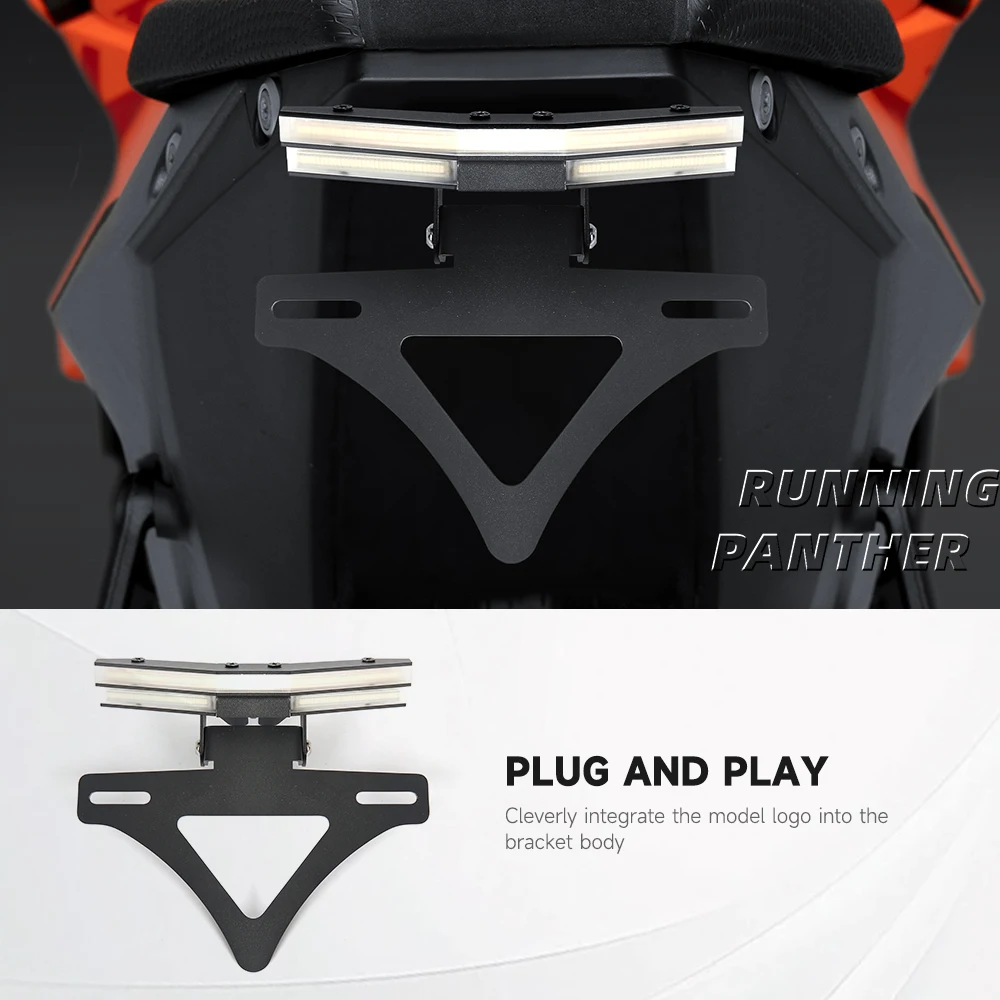 NEW DUKE 790duke 890duke 2018 - 2025 리어 숏 테일 스톡 번호판 홀더 테일스톡 브래킷 통합 LED 790 890