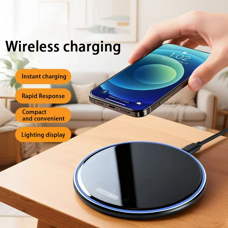 Caricatore Wireless Portatile da 30W, Stazione di Ricarica Rapida Compatibile con iPhone 17/16/15/14/13/12 Pro Max, 8 Mini, Samsung e Xiaomi - immagine 5