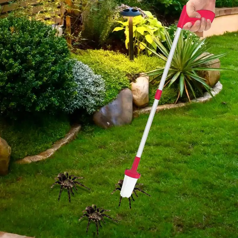Contactless Spider Grabber Folding Cockroach Grabber Spider Catcher Traps Long Handle Cockroach For Garden Camping