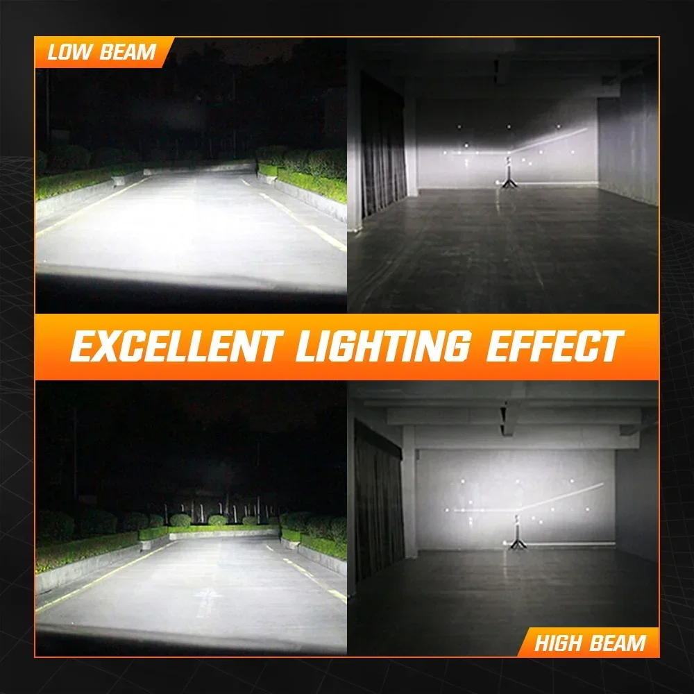 NIGHTEYE H7 35000LM LED Canbus H4 H11 H8 H9 9005 HB3 9006 HB4 Super Bright Car Lights 80W 6500K White Mini Size Headlight Bulbs