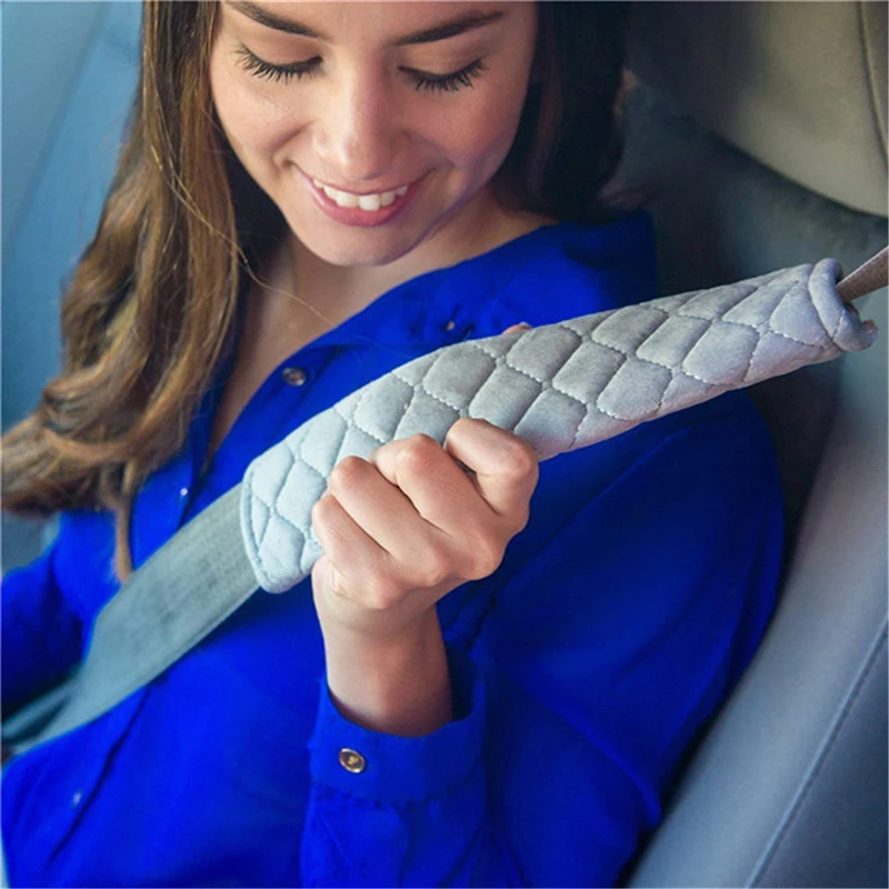 Breathable Car Safety Belt Cover Seat Belt Pad Shoulder Pads Auto Seatbelt Shoulder Protective Strap Pads Thickened Extended