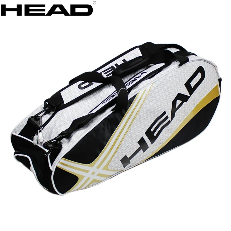 HEAD Large Capacity Tennis Rackets Bag 3-6 Pieces Tennis Backpack Gymbag Squash Racquet Badminton Bag With Separated Shoes Bag