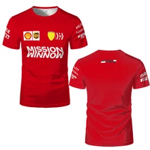 F1 Ferrari T-Shirts Formula One Racing Car 3D Print Streetwear Men Women Fashion Oversized O-Neck T Shirt Kids Tees Tops Jersey