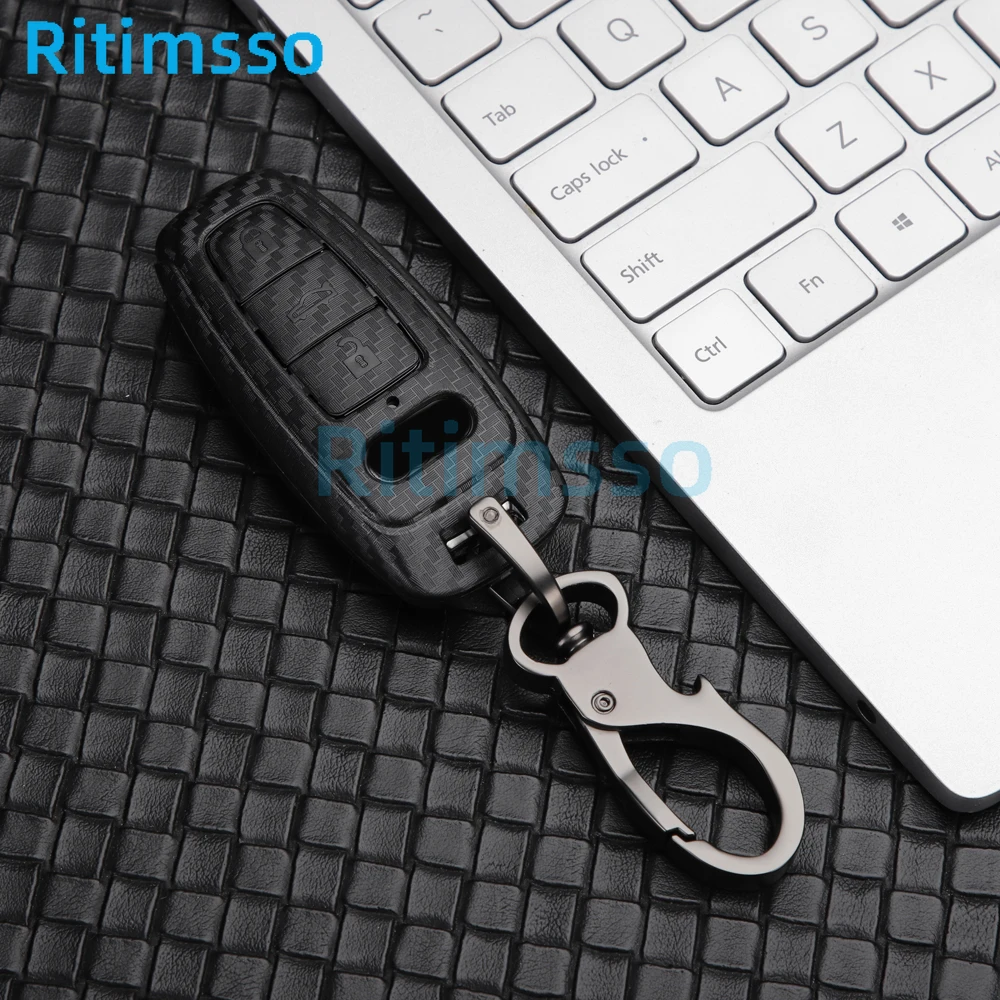 Car Key Case Cover For Audi A3 A4 B9 A6 C8 A7 S7 4K A8 D5 S8 Q7 Q8 SQ8 E-tron