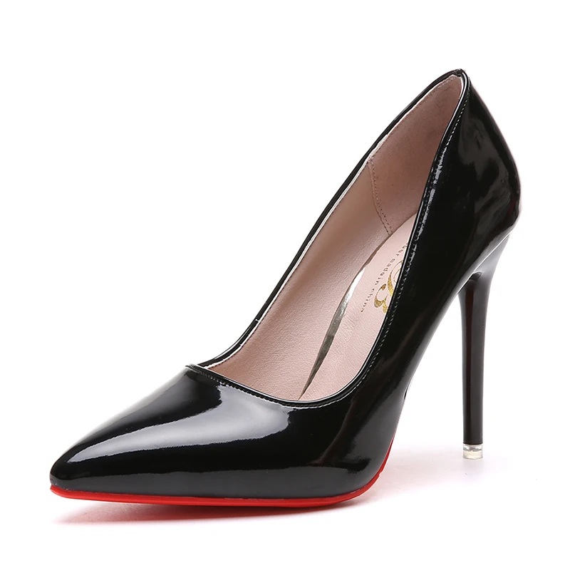 Woman Shoes Red Bottom High Heels Formal The Glossy Stiletto Elegant Sexy Nude Comfortable Weddings Bridal Office Pointed Toe