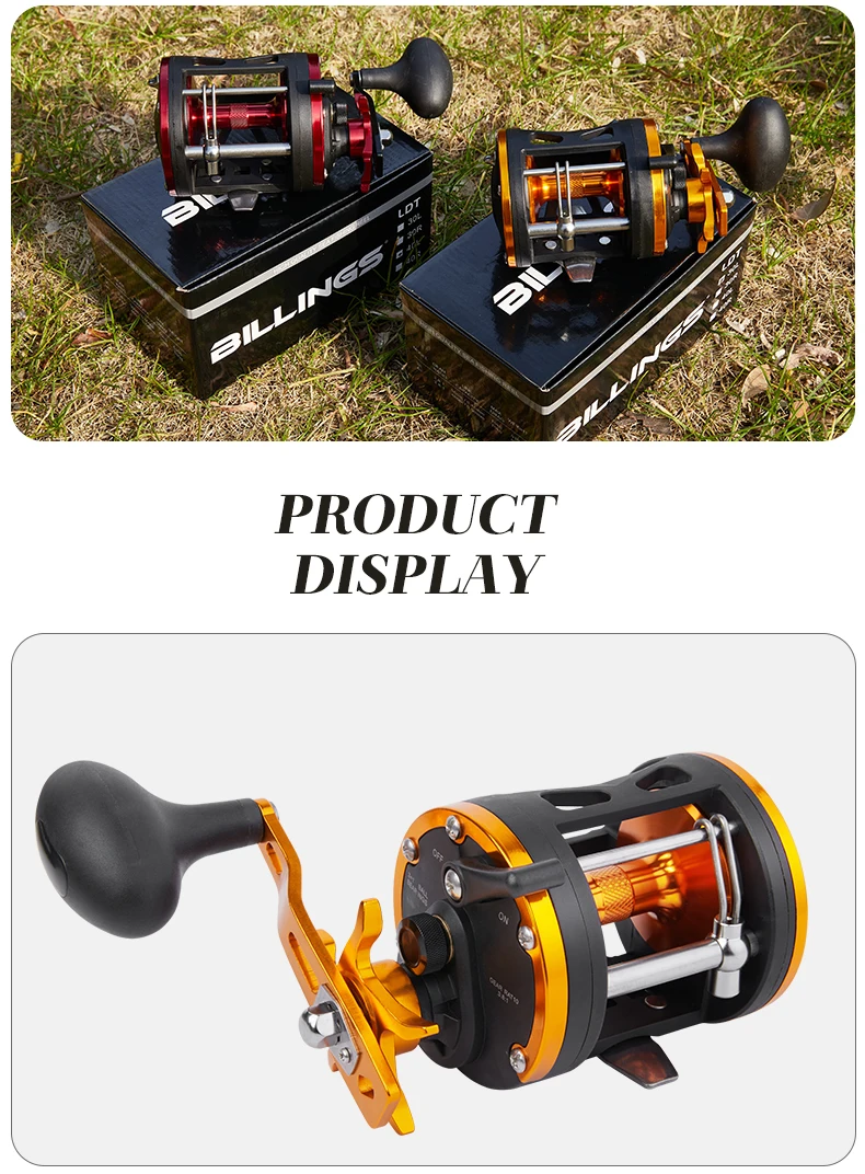 BILLINGS Trolling Drum Angelrolle 3+1bb Meer Salzwasser Angelrollen Links/Rechts Hand Inshore Surf Runde Baitcastingrolle – Detail 9