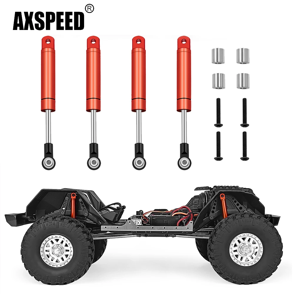 

AXSPEED 4 шт. амортизаторы из алюминиевого сплава для Axial SCX10 1/10 RC дистанционное управление Rock Crawler части автомобиля