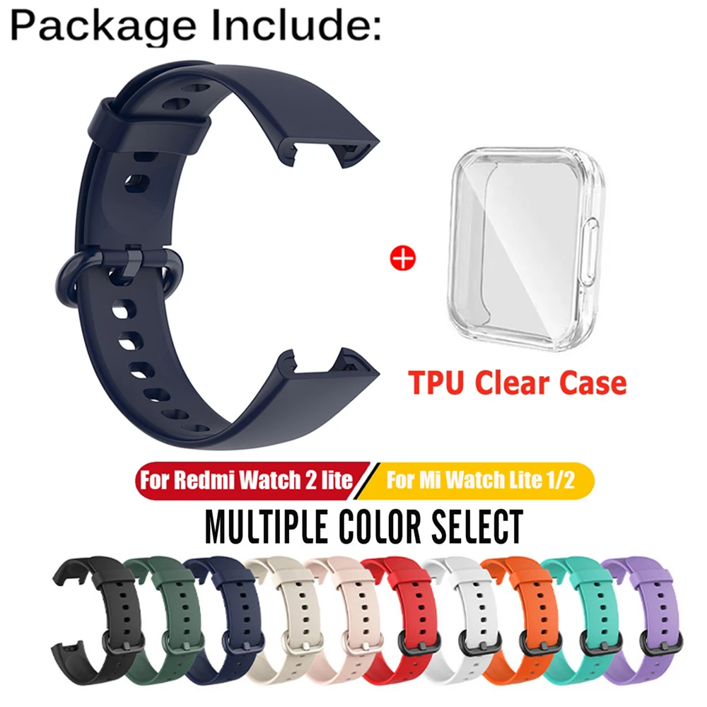 Silicone Replacement Watch Strap for Xiaomi Mi and Redmi Lite Watches