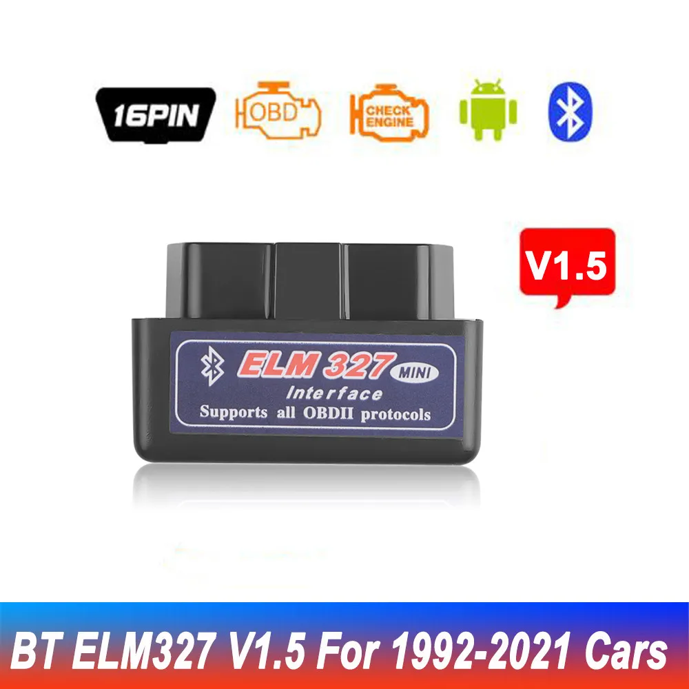 Elm327 Bluetooth Obd2 V1.5 Elm 327 V 1.5 Obd 2 Car Diagnostic-tool Scanner  Mini Elm-327 Obdii Adapter Auto Diagnostic Tool - Code Readers & Scan Tools  - AliExpress