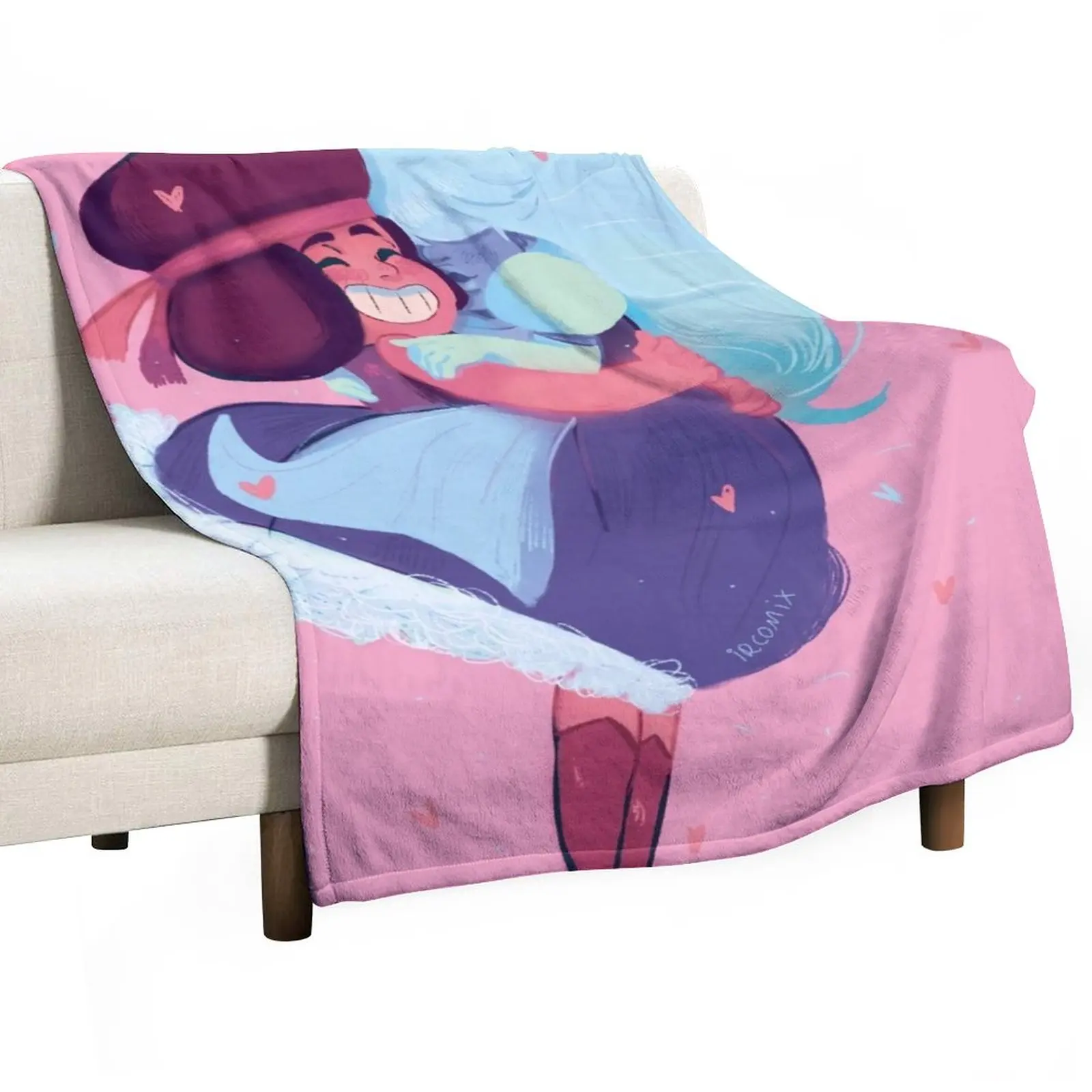 

SU Ruby and Sapphire Throw Blanket Decorative Bed Blankets Soft Big Blanket