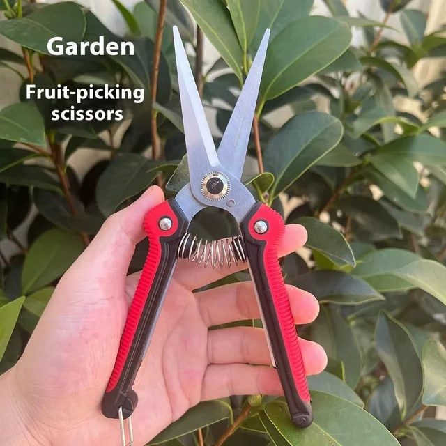 Professional Pruning Shear Branch Scissors Stainless Steel Non-Slip Handle Sharp Fruit Vegetable Pruning Scissors Garden Tools 5