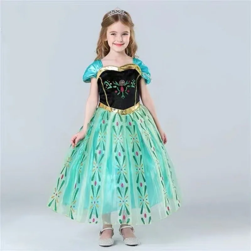 

Popular children's princess dresses, girl role-playing princess costumes, children's performances, Halloween birthday parties