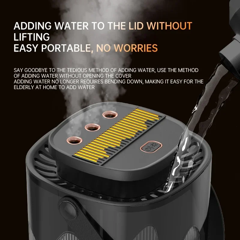 New Style 3L Three Spray Humidifier Atomizer USB Large Capacity Home Mute Bedroom Office Night Light Plug-in/charge Humidifier